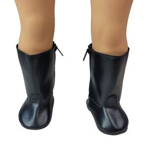 Clothes Boots For 18" Dolls Black Zipper Winter Fashion Shoes Accessories OG AG